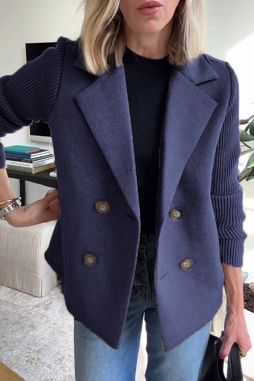 Sorelle™ - Elegant Knit-Sleeve Jacket