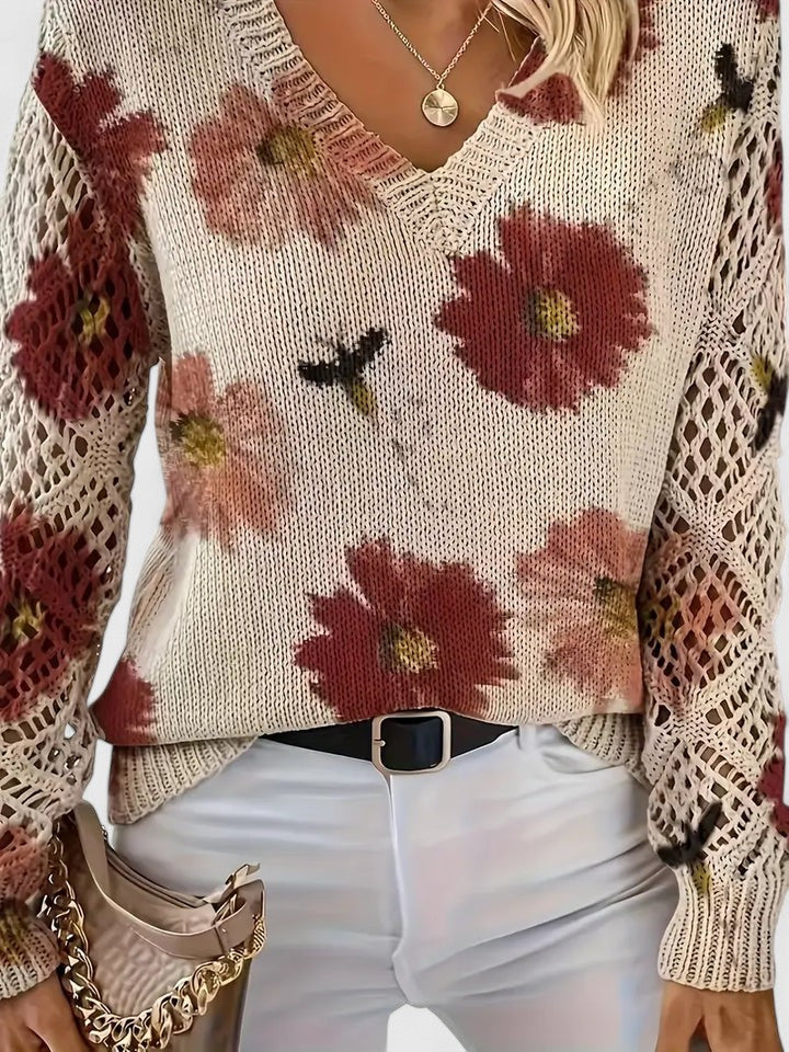 Hayden Trista™ | Elegant Floral Pullover