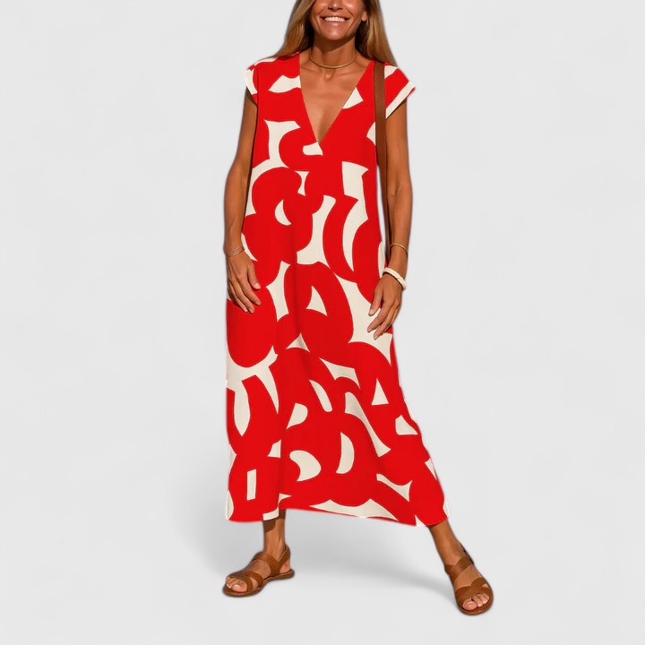 Hayden Koralia | Sophisticated V-Neck Dress