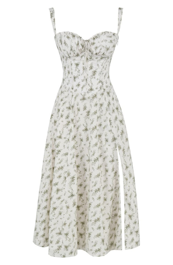Oakley - Elegant French Style Belted Strap Dress