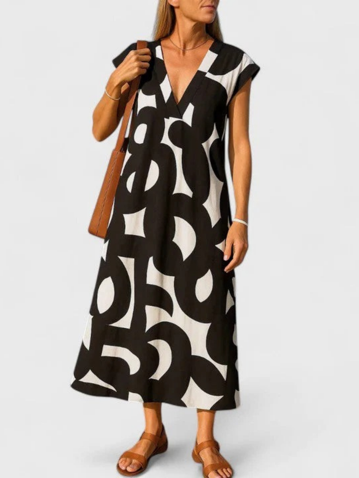 Valery™ | Flowing V-Neck Dress