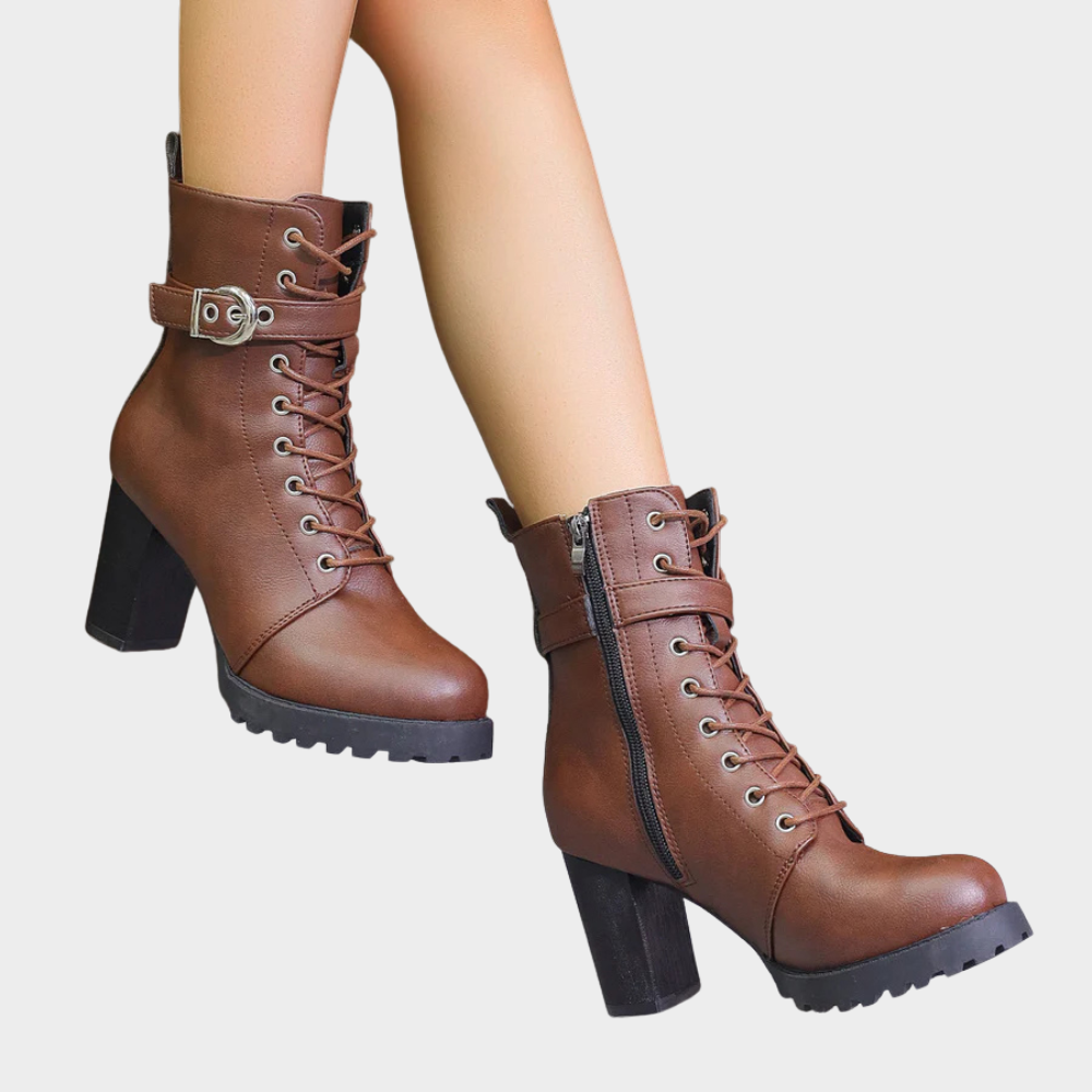 Quinn | Flared Heel Ankle Boots