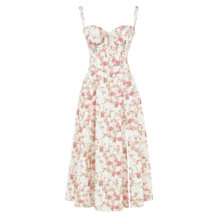 Oakley - Elegant French Style Belted Strap Dress