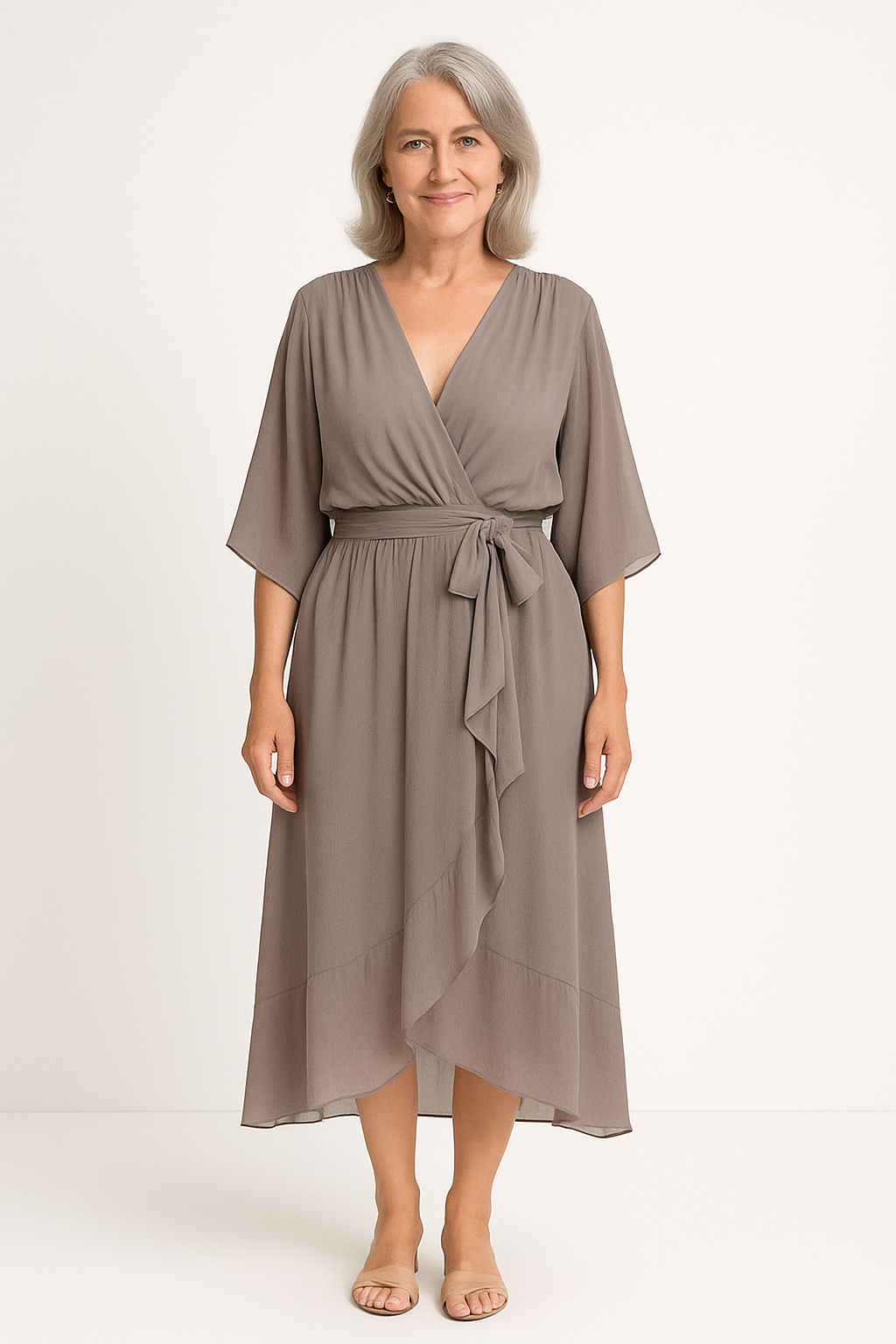 Claire™ | Tie-Waist Midi Dress