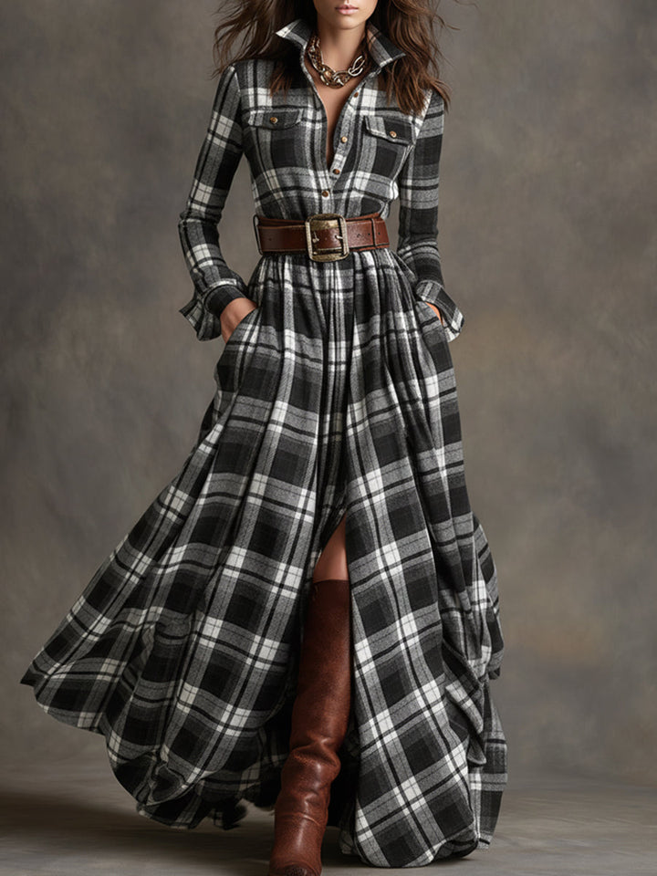 Mireline - Classic Button-Up Shirt Dress