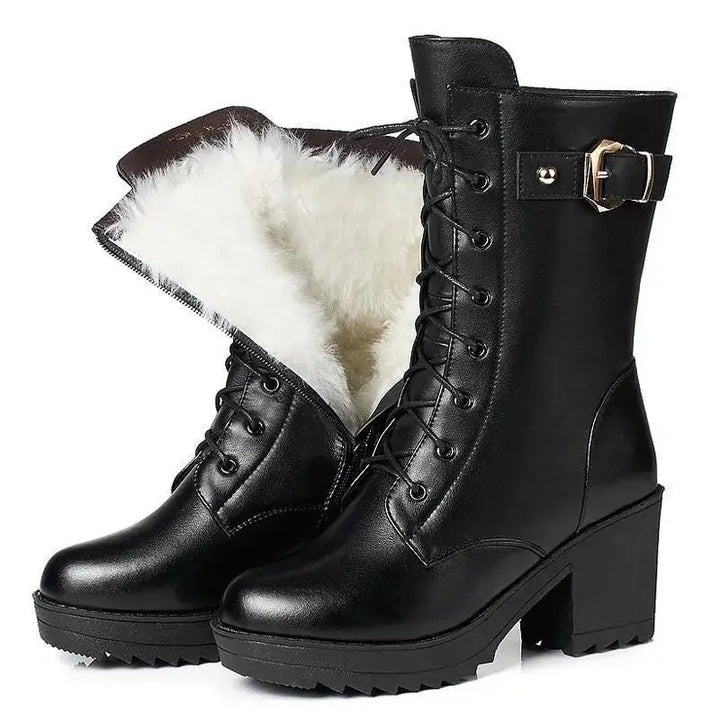 Siena Winter Lace-Up Boots – Warmth Meets Confidence