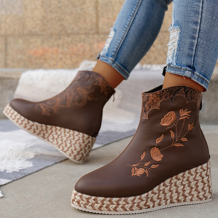 Georgia | Elegant Wedge Boots