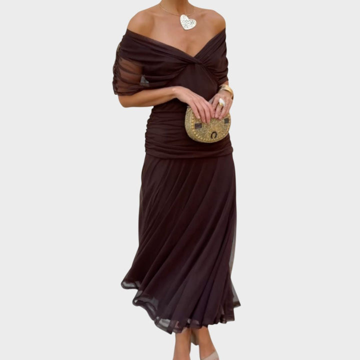 Hayden Laluna® | Elegant Dress With V-Neckline