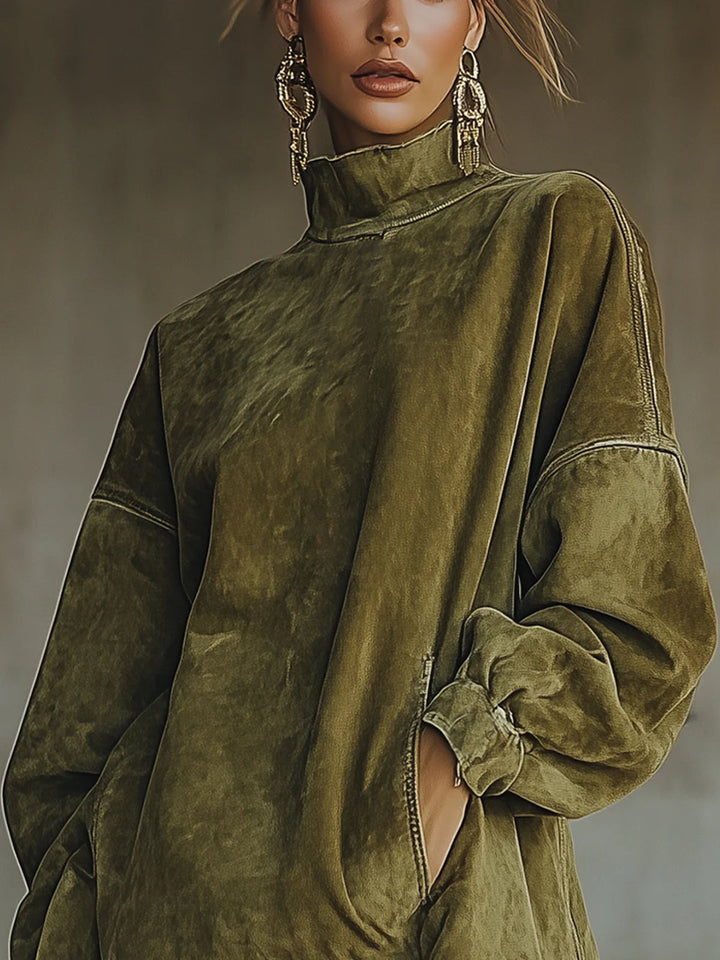 Darcie | Fringe Turtleneck Dress