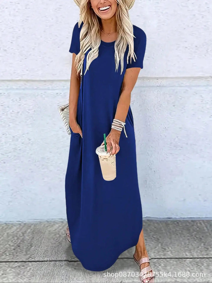 Hayden Rena™ – Casual Summer Round Neck Maxi Dress