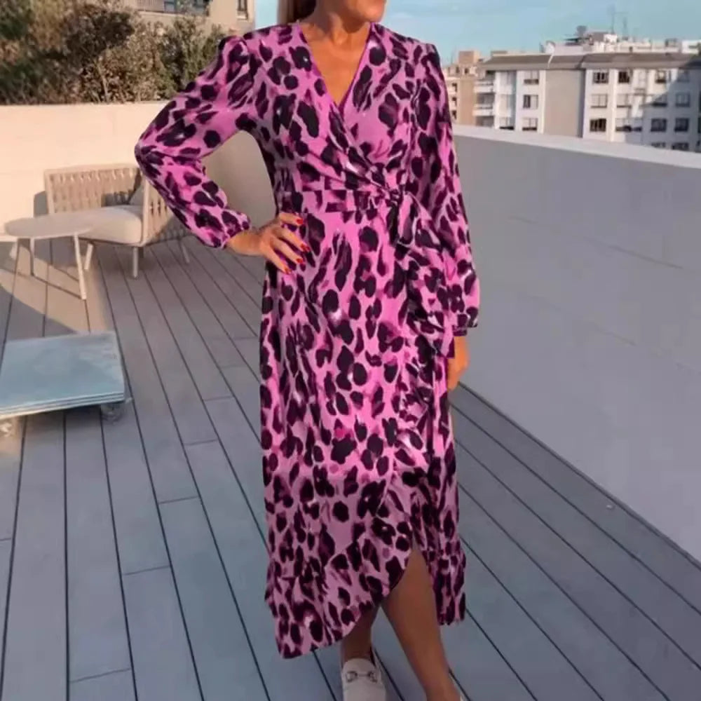 Hayden Romilly | Printed V-Neck Sexy Dress