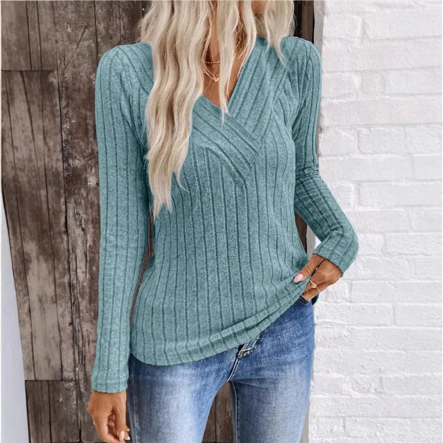 Hayden Casper | Elegant Sunken Stripe Sweater