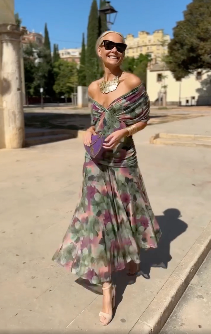 Eloria | Elegant Women's Dress | Romantic Long Floral Dress