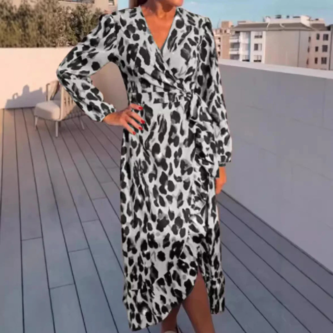 Hayden Romilly | Printed V-Neck Sexy Dress