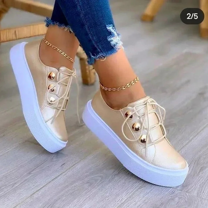 Serena | Orthopedic Round Toe Platform Sneakers™
