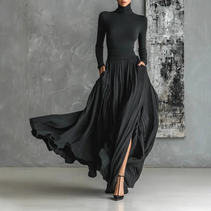 Hayden Aline™ | High Waist Maxi Skirt Plus Shirt