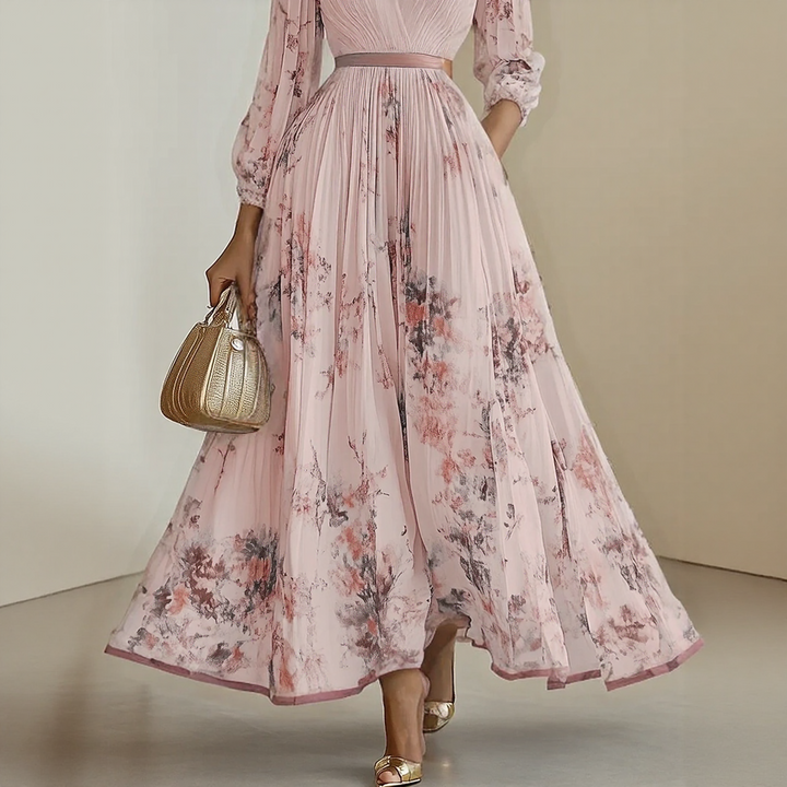 Hayden Milano | Elegant Pleated Maxi Dress