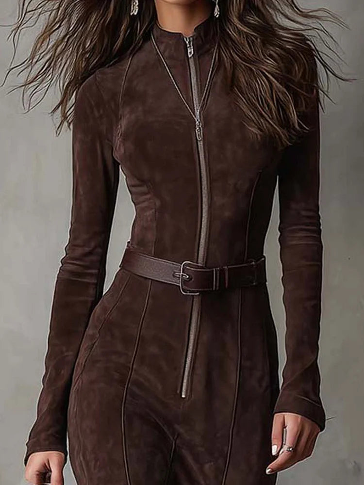 Alessia Long Suede Dress