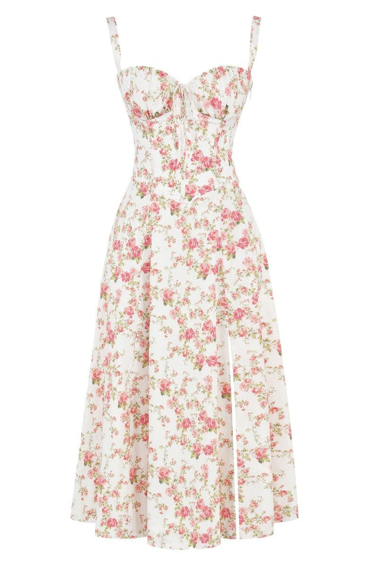 Oakley - Elegant French Style Belted Strap Dress