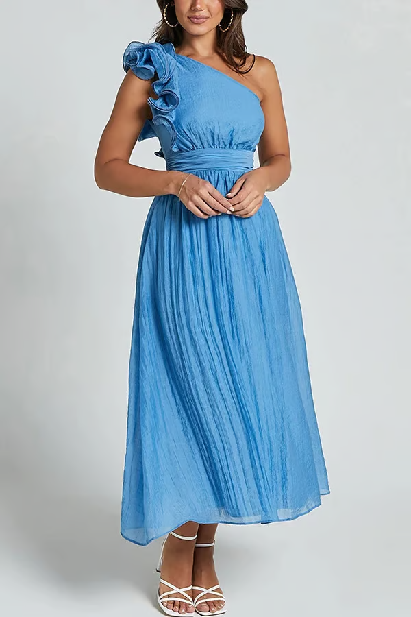 Bellamy - Chic Slanted Elegance Summer Dress