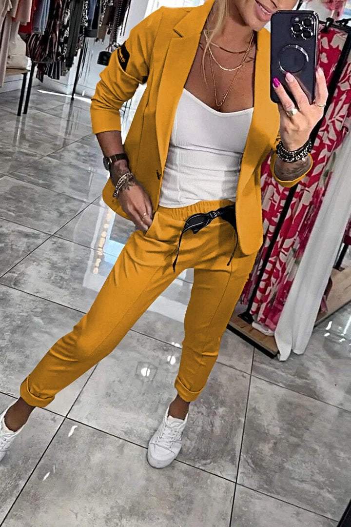 Fenna™ | Relaxed Solid Color Two-Piece Set for Women